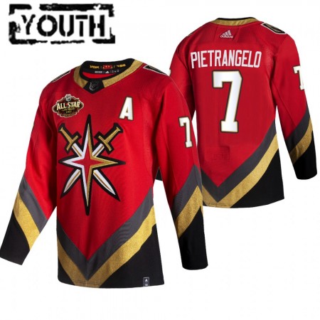 Kinder Eishockey Vegas Golden Knights Trikot Alex Pietrangelo 7 2022 NHL All-Star Reverse Retro Authentic
